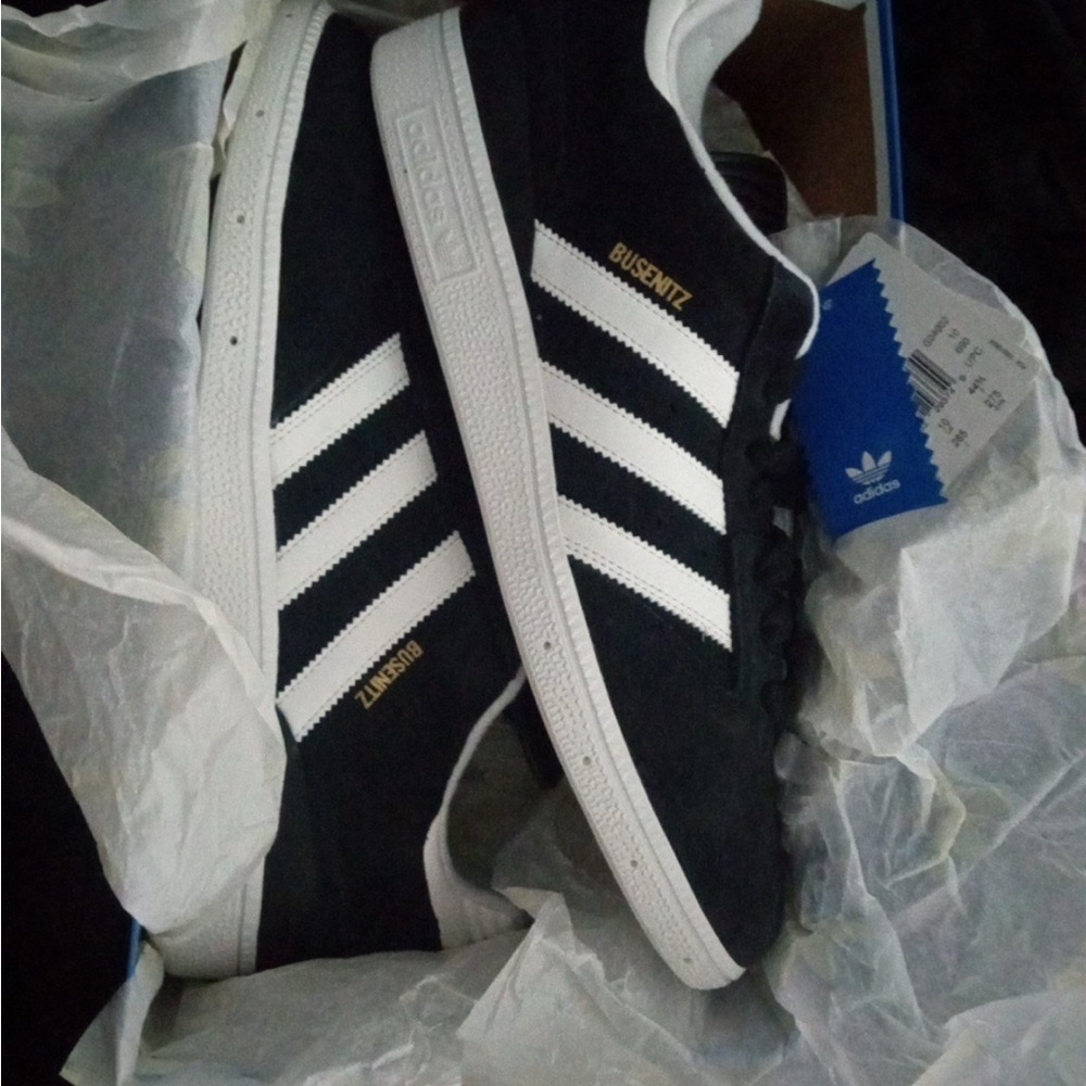 Adidas Black and White Busenitz Sneakers